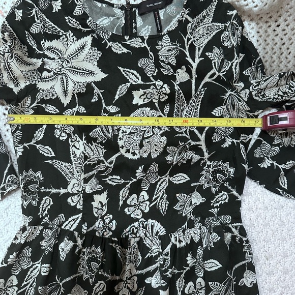 ISABEL MARANT size 40  Black and White Floral Women's Top - Picture 3 of 8